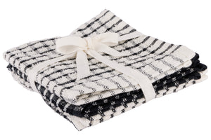 Cosy & Trendy Paños para lavar de tela Chambray negro 30 x 30 cm - 3 piezas