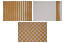 Cosy & Trendy Paños de cocina de tela Ámbar dorado 50 x 70 cm - 3 piezas