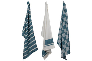 Cosy & Trendy Paños de cocina de tela Garza verde 50 x 70 cm - 3 piezas