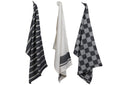 Cosy & Trendy Paños de cocina de tela Chambray negro 50 x 70 cm - 3 piezas