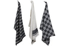 Cosy & Trendy Paños de cocina de tela Chambray negro 50 x 70 cm - 3 piezas