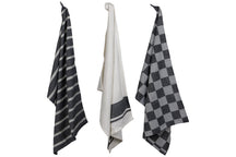 Cosy & Trendy Paños de cocina de tela Chambray negro 50 x 70 cm - 3 piezas