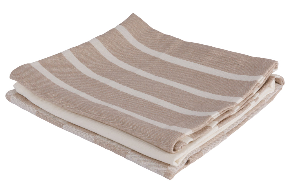 Cosy & Trendy Paños de cocina de tela Arena 50 x 70 cm - 3 piezas