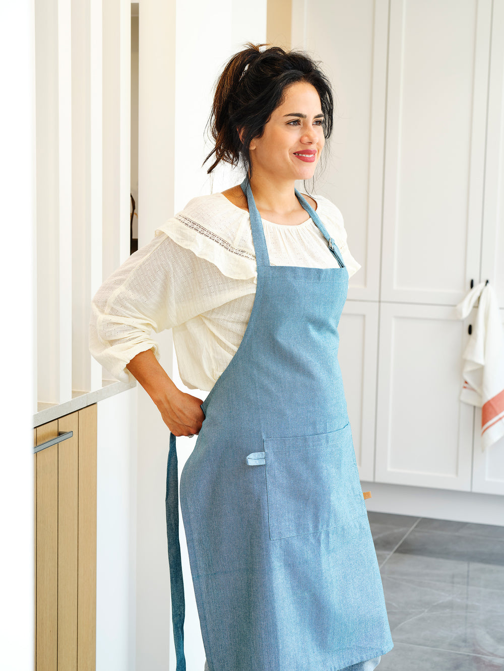 Delantal de cocina Cosy & Trendy Tela Green Heron