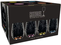 Vaso tumbler óptico Happy O Riedel - con estrías - 337 ml - 4 piezas