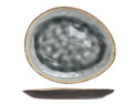 Cosy & Trendy Platos para desayuno / Platos para postre Organic - Laguna Blue Grey - 20 x 16 cm - 4 piezas