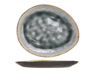 Cosy & Trendy Platos para desayuno / Platos para postre Organic - Laguna Blue Grey - 20 x 16 cm - 4 piezas