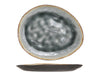 Cosy & Trendy Platos para desayuno / Platos para postre Organic - Laguna Blue Grey - 20 x 16 cm - 4 piezas