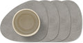 LIND DNA Posavasos Hippo - Cuero - Gris antracita - 13 x 11 cm - 4 unidades