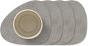 LIND DNA Posavasos Hippo - Cuero - Gris antracita - 13 x 11 cm - 4 unidades