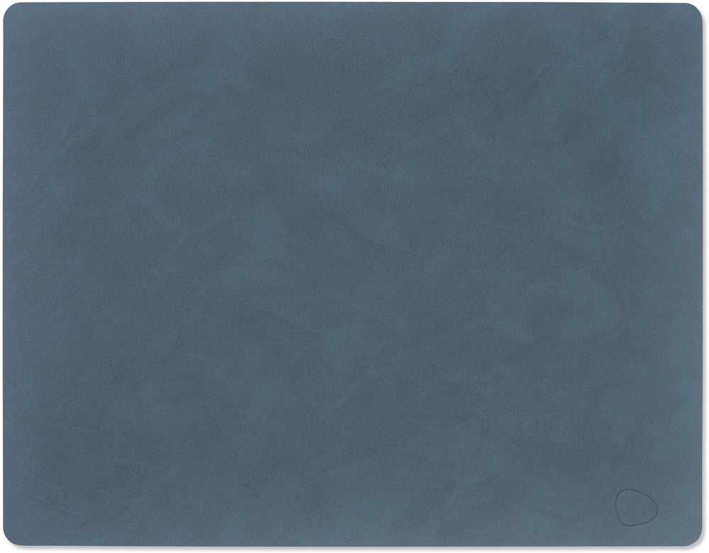 LIND DNA Manteles Individuales Nupo - Cuero - Azul Oscuro - 45 x 35 cm - 2 Piezas