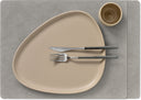 LIND DNA Manteles Individuales Hippo - Cuero - Gris Antracita - 45 x 35 cm - 2 Piezas