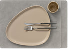 LIND DNA Manteles Individuales Hippo - Cuero - Gris Antracita - 45 x 35 cm - 2 Piezas
