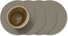 LIND DNA Posavasos Nupo - Cuero - Gris pedernal - ø 10 cm - 4 unidades