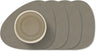 LIND DNA Posavasos Nupo - Cuero - Gris Flint - 13 x 11 cm - 4 piezas