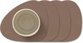 LIND DNA Posavasos Nupo - Cuero - Trufa - 13 x 11 cm - 4 Piezas