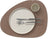 LIND DNA Manteles individuales Nupo - Cuero - Trufa - Curvado - 44 x 37 cm - 2 piezas