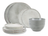 Set de vajilla Salt & Pepper Artisan Verde 12 piezas / 4 personas - 4 platos de cena, 4 platos de desayuno y 4 cuencos
