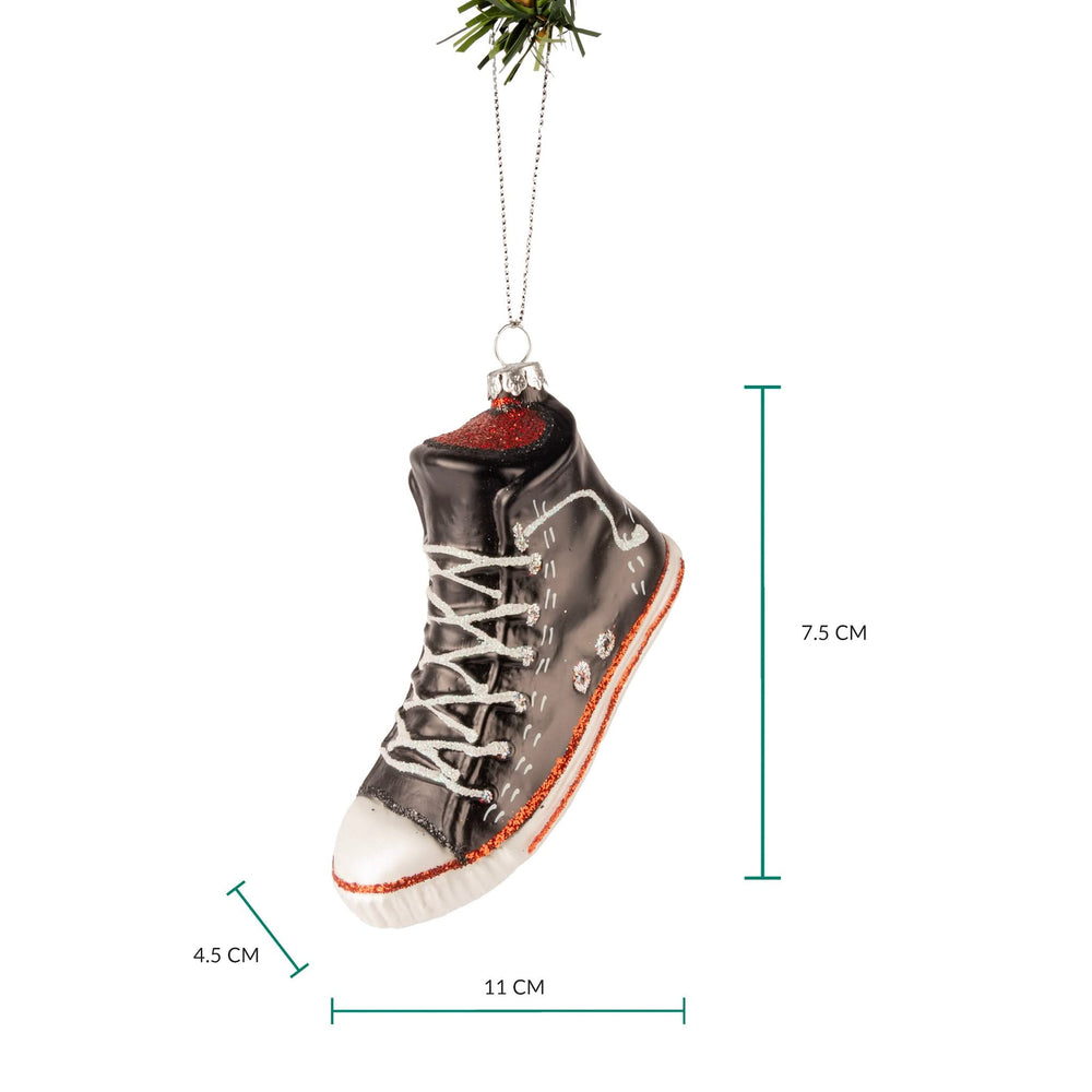 Bola de Navidad Nordic Light Zapatilla negra 11 cm