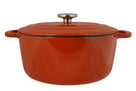 Olla para asar con tapa Fontestic de hierro fundido óxido Ø 28 cm / 6.8 litros - capa antiadherente esmaltada
