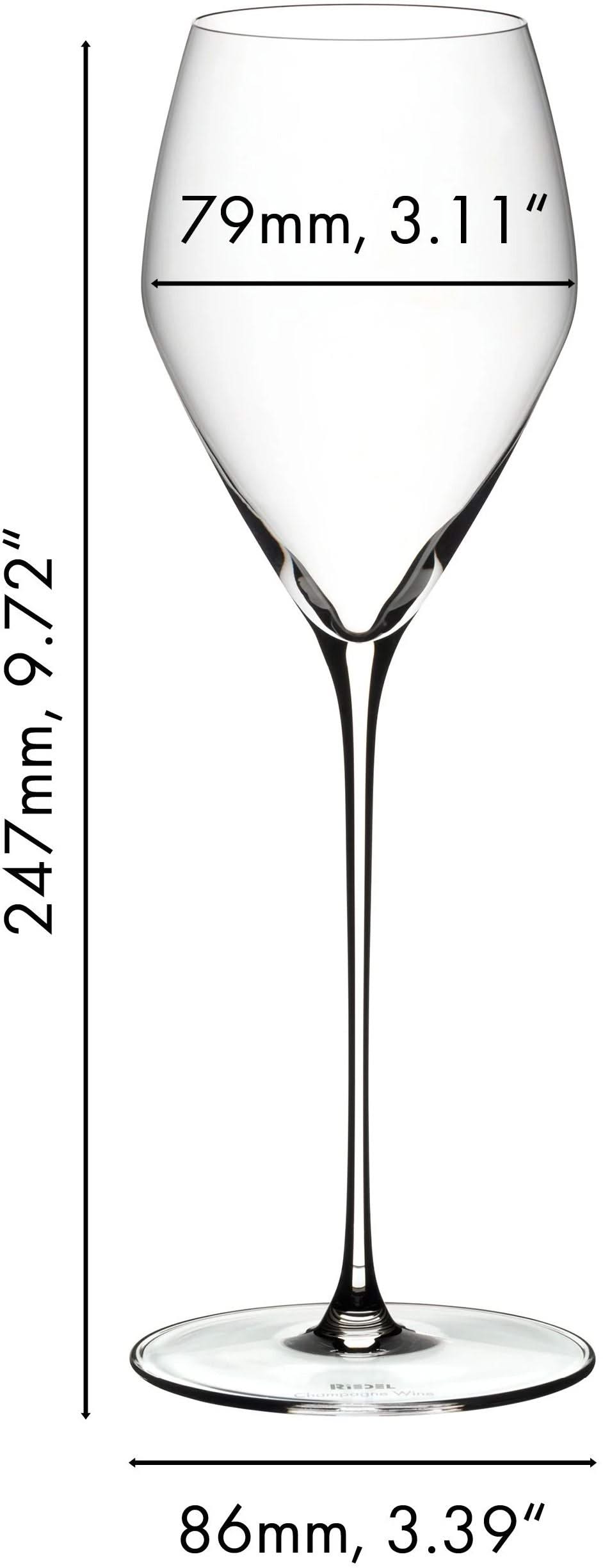 Copas de champán Riedel - Flutes - Veloce - 327 ml - 2 piezas