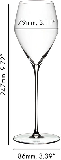 Copas de champán Riedel - Flutes - Veloce - 327 ml - 2 piezas