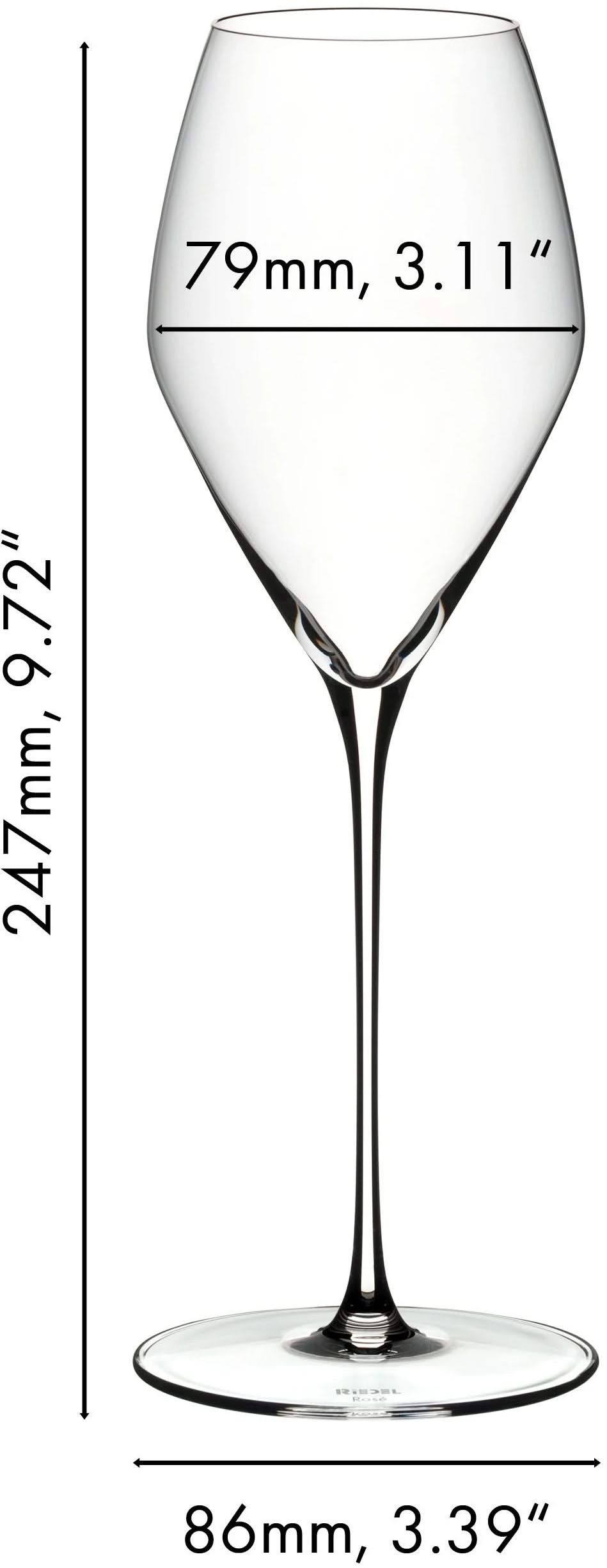 Copas de vino rosado Riedel Veloce - 350 ml - 2 piezas