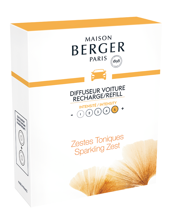 Recarga Maison Berger - para perfume de auto - Aroma Happy - Sparkling Zest - 2 unidades