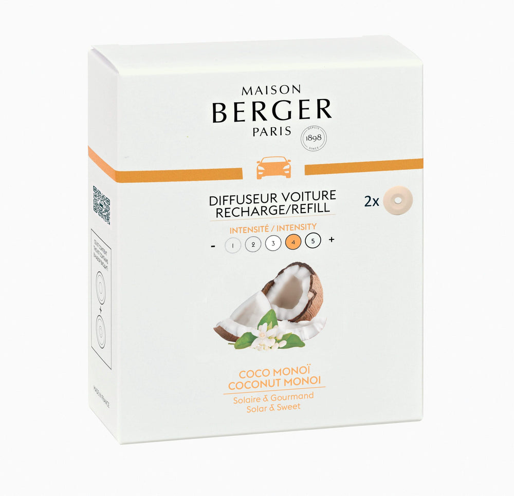 Maison Berger Recarga - para autoparfum - Coconut Monoi - 2 unidades