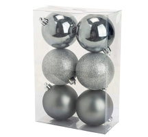 Bolas de Navidad Cosy @Home Plata oscuro ø 8 cm - 6 unidades