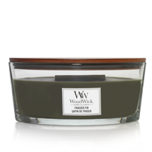 WoodWick Vela aromática Elipse Frasier Fir - 9 cm / 19 cm - Vela en vaso - Mecha de madera
