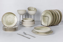 Cosy & Trendy Platos hondos / Platos para pasta Sintra Verde Hiedra ø 21 cm - 4 piezas