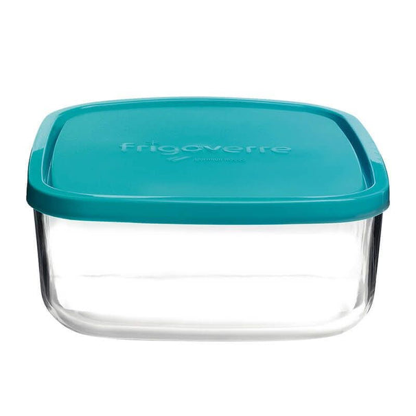 Bormioli Rocco Recipiente para conservar Frigoverre - Vidrio - Azul 22 x 22 x 8 cm / 3.3 litros