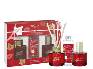 Set de regalo dúo Maison Berger Lolita Lempicka Sweet - Varitas aromáticas 80 ml y spray ambiental 50 ml - Rojo