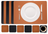 Cookinglife 6 Manteles Individuales + 6 Posavasos - Reversibles - Cuero Vegano - Negro / Cognac
