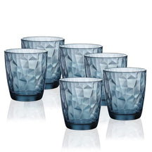 Vasos de agua Bormioli Rocco Diamond - Azul - 390 ml - 6 piezas