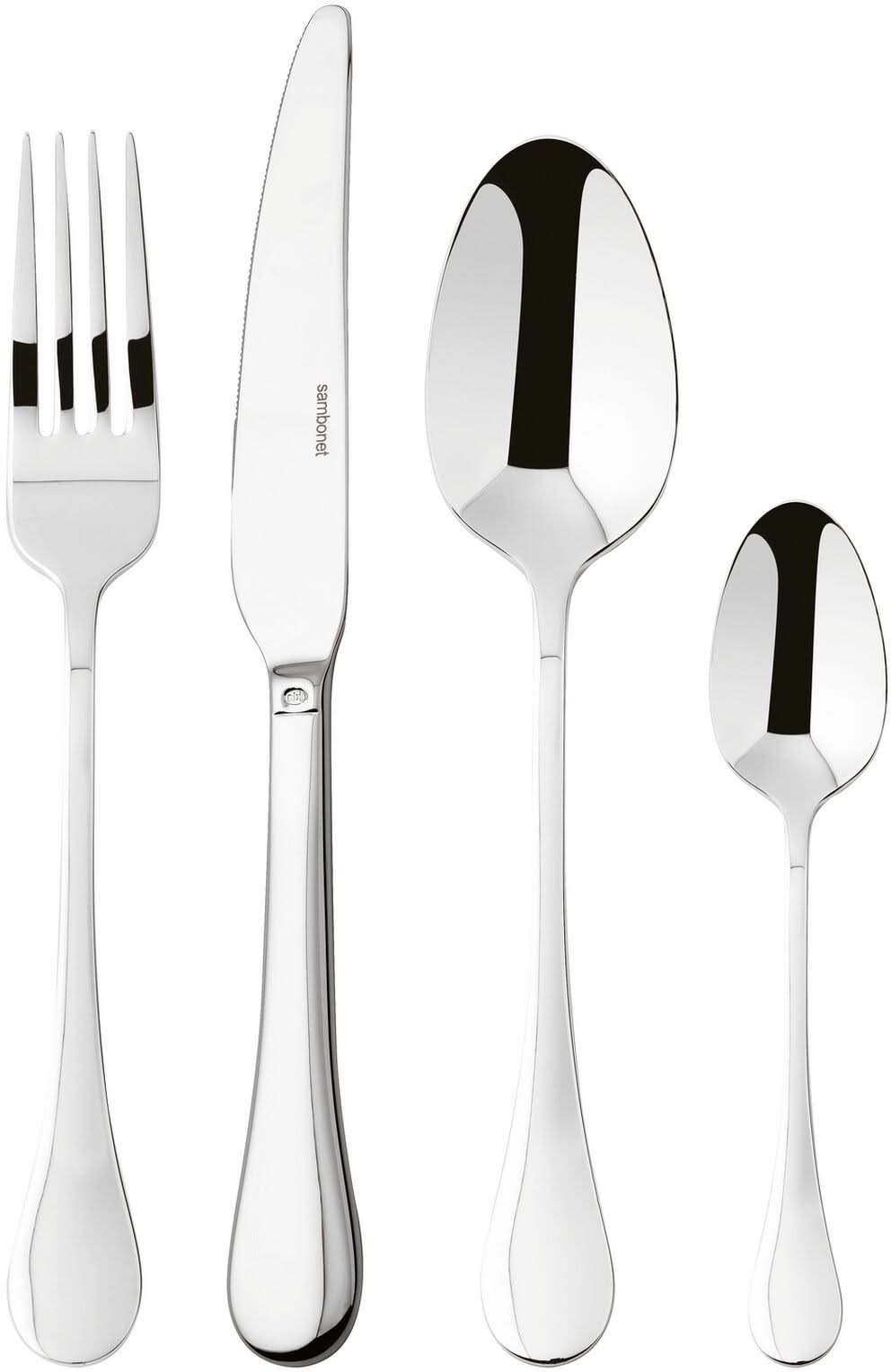 Sambonet Set de cubiertos Bloom - RVS - Monoblock - 24 delig / 6 personas