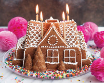 Nordic Ware Tulbandvorm Gingerbread House Bundt Plata - Gietaluminio - 26 x 20 cm
