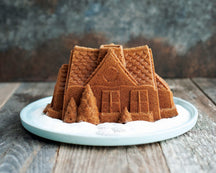 Nordic Ware Tulbandvorm Gingerbread House Bundt Plata - Gietaluminio - 26 x 20 cm