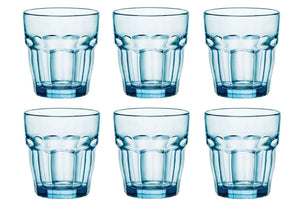 Vasos de agua Bormioli Rocco Rock Bar - Azul - 270 ml - 6 piezas
