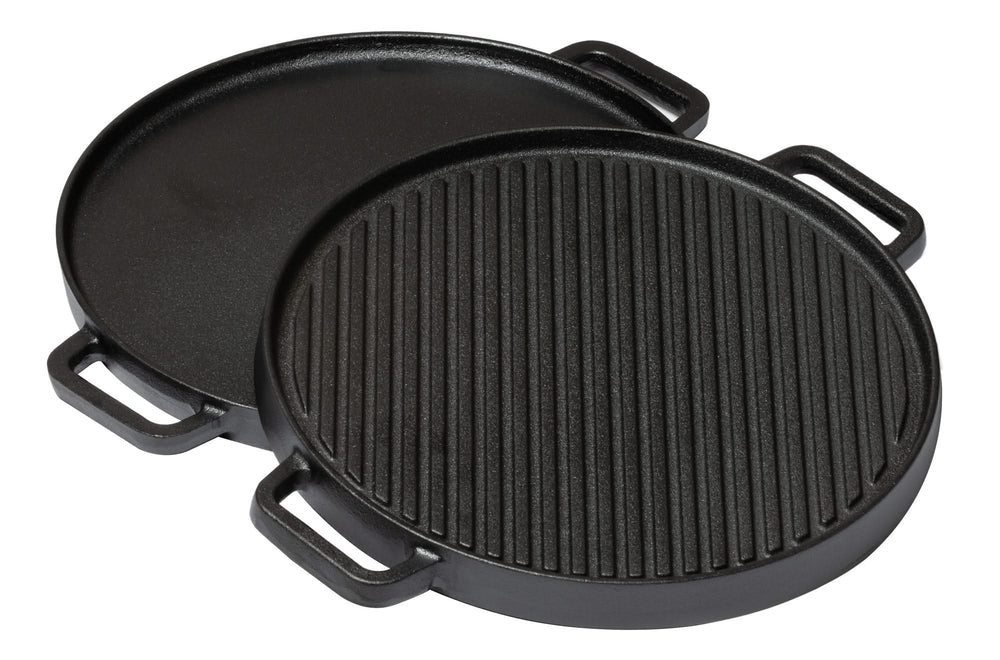 Plancha de Parrilla Blackwell BBQ / Plancha de Hierro Fundido ø 30 cm - sin recubrimiento antiadherente, reversible