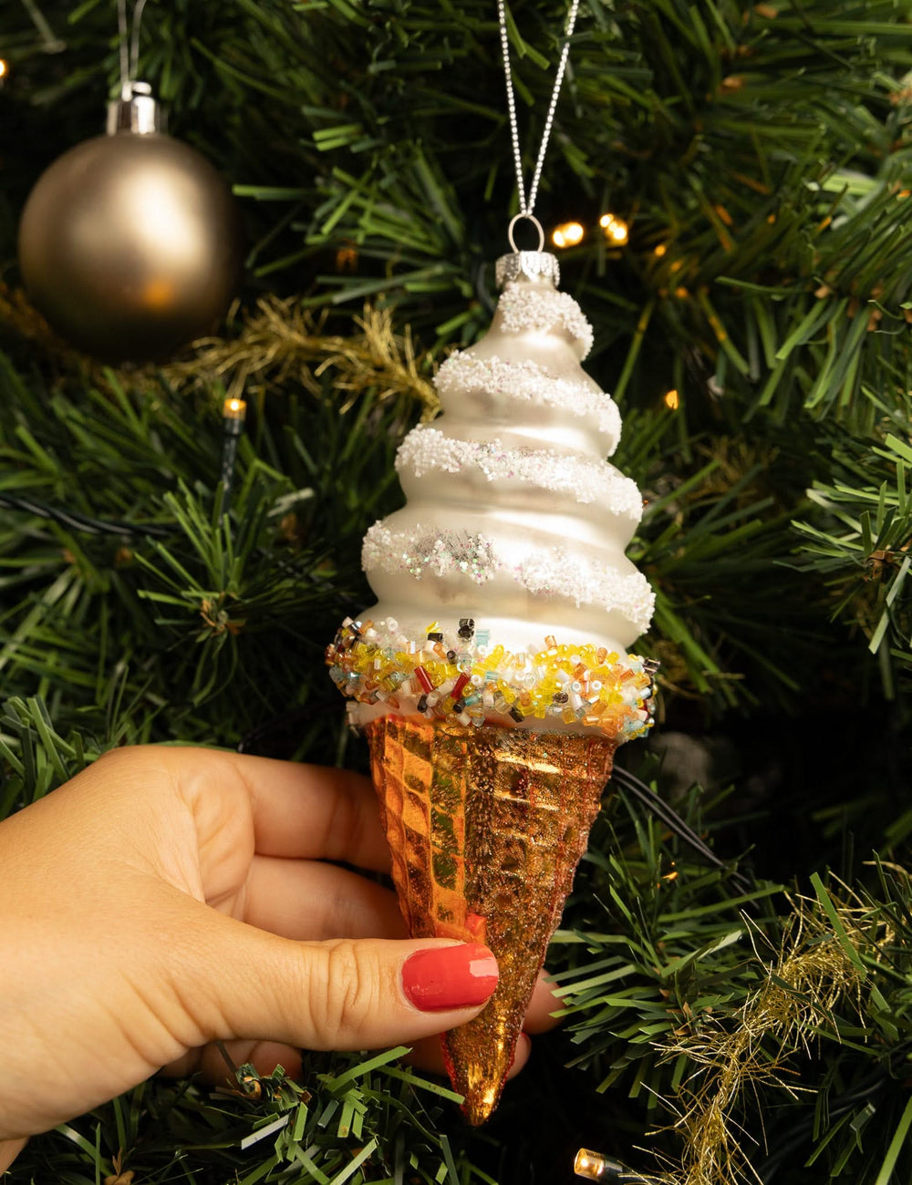 Bola de Navidad Nordic Light Helado suave 17 cm