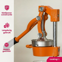 Exprimidor de cítricos Cookinglife - Hierro fundido - Modelo palanca - Naranja