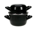 Cosy & Trendy Olla para mejillones - Esmalte - Negro - ø 12 cm / 900 ml - capa antiadherente esmaltada