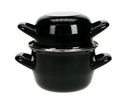 Cosy & Trendy Olla para mejillones - Esmalte - Negro - ø 12 cm / 900 ml - capa antiadherente esmaltada