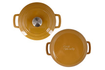 Cazuela con tapa Cosy & Trendy Fontestic Hierro fundido Ámbar Oro Ø 24 cm / 4.6 litros - capa antiadherente esmaltada