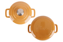 Cazuela con tapa Cosy & Trendy Fontestic Hierro fundido Ámbar Oro Ø 20 cm / 2.7 litros - capa antiadherente esmaltada