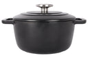 Olla para asar con tapa Fontestic de hierro fundido negro Ø 20 cm / 2.7 litros - capa antiadherente esmaltada