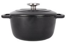 Olla para asar con tapa Fontestic de hierro fundido negro Ø 20 cm / 2.7 litros - capa antiadherente esmaltada