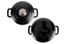 Olla para asar con tapa Fontestic de hierro fundido negro Ø 20 cm / 2.7 litros - capa antiadherente esmaltada
